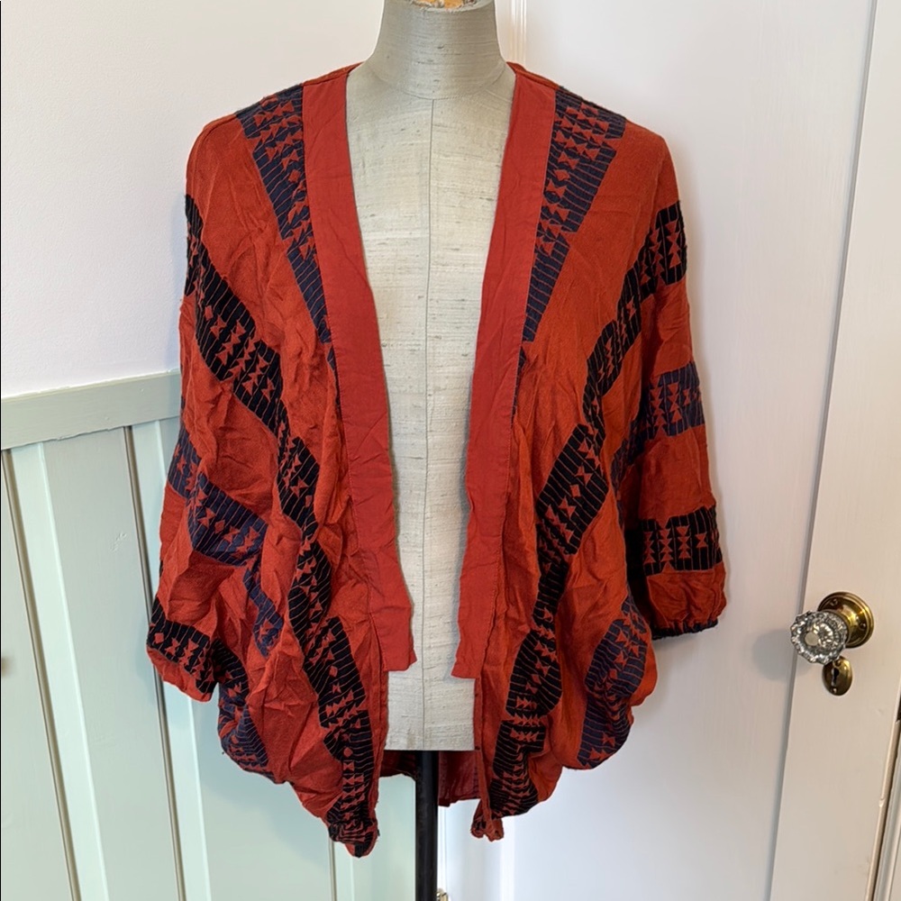 Aztec bat wing cardigan